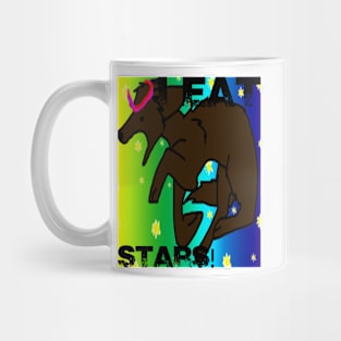 Rainbow Wolf eating stars! Mug